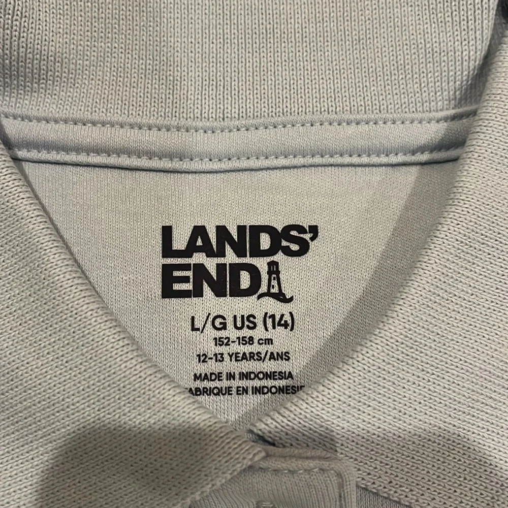Lands' End Short Sleeve Light Blue Interlock Polo Shirt / NWOT